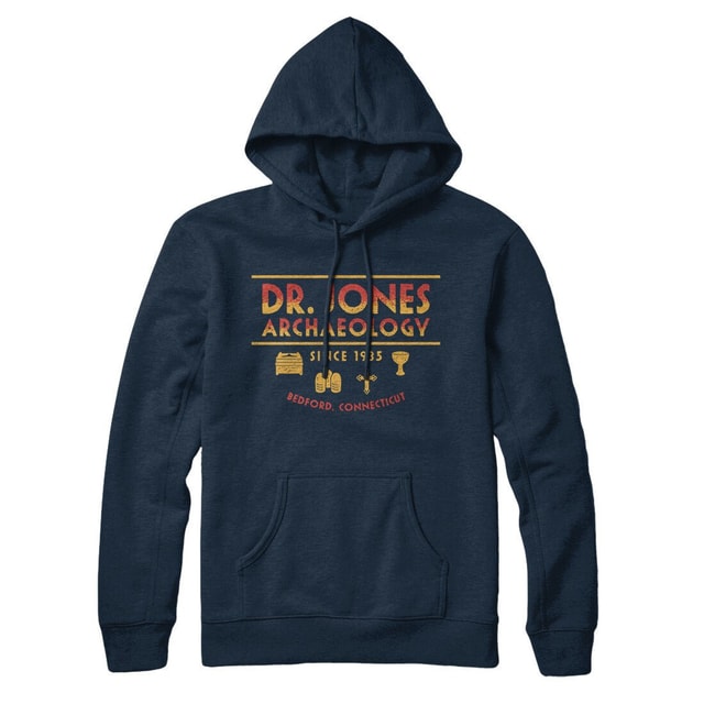 Dr. Jones Archaeology Hoodie - Unisex Cotton Polyester Pullover with Kangaroo Pocket