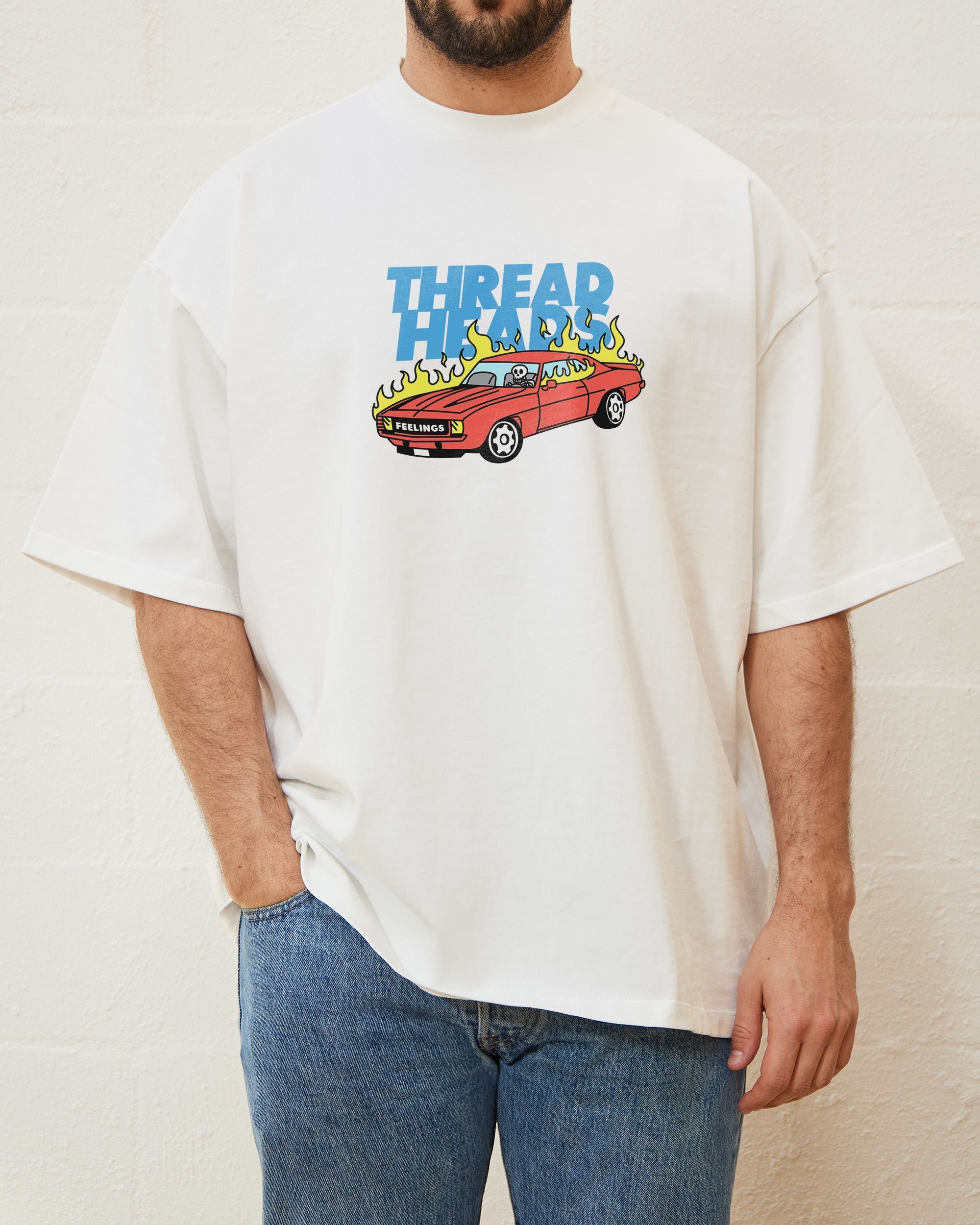 Burning My Feelings Oversized Graphic Tee Unisex 100% Combed Cotton Heavyweight 275gsm