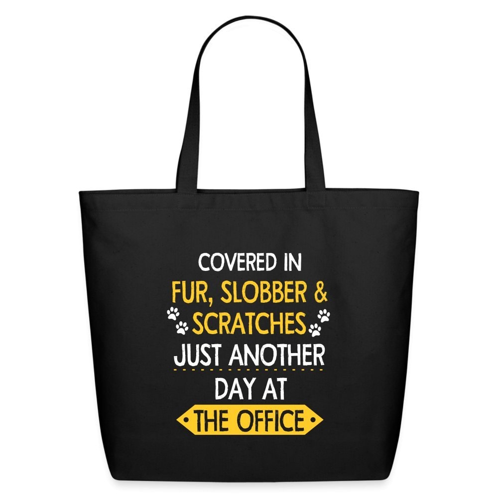 Fur Slobber Scratches Eco-Friendly Cotton Tote Bag - Pet Lover Reusable Shopping Tote