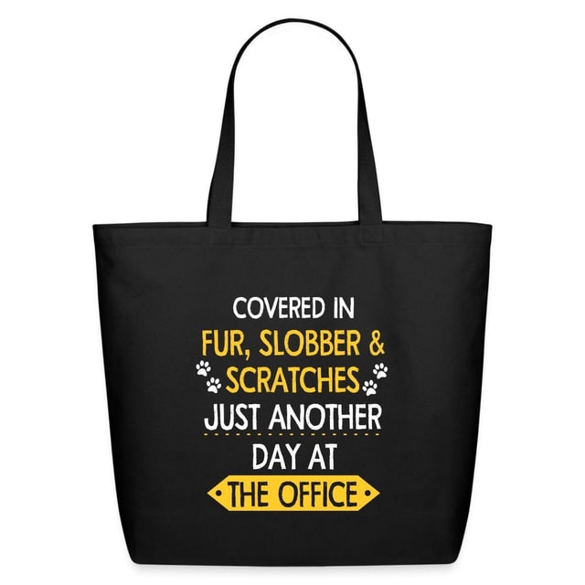 Fur Slobber Scratches Eco-Friendly Cotton Tote Bag - Pet Lover Reusable Shopping Tote