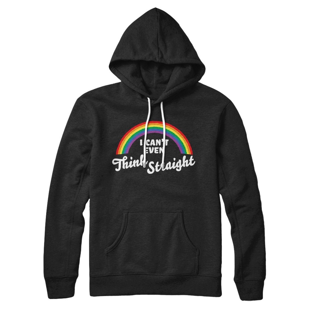 I Can't Even Think Straight Unisex Cotton Polyester Pullover Hoodie with Kangaroo Pocket