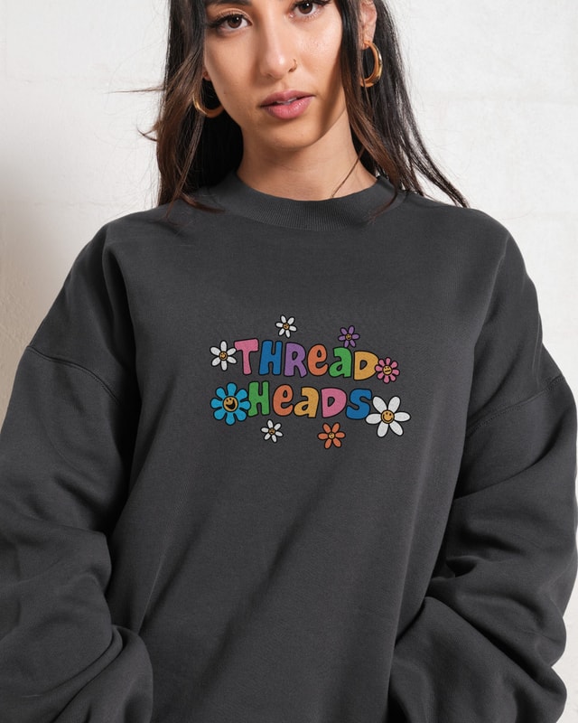 Too Blessed to be Stressed Unisex Sweatshirt - Threadheads Graphic Print, 340gsm Cotton-Poly Blend