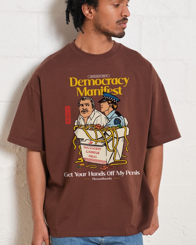Democracy Manifest Volume II Oversized Graphic Tee - Threadheads Unisex 90s Boxy Fit