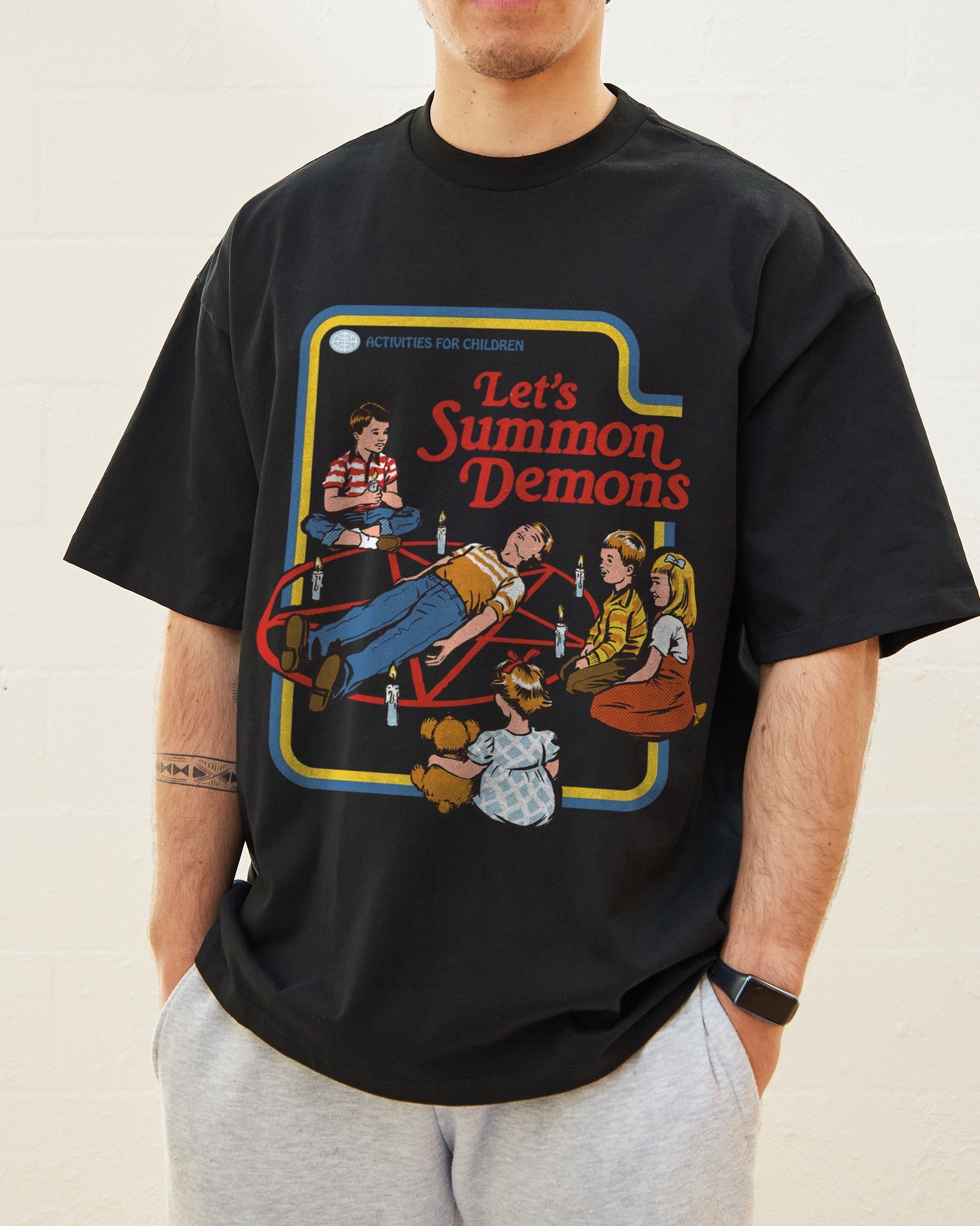 Let's Summon Demons Oversized Graphic Tee Unisex 100% Combed Cotton Steven Rhodes