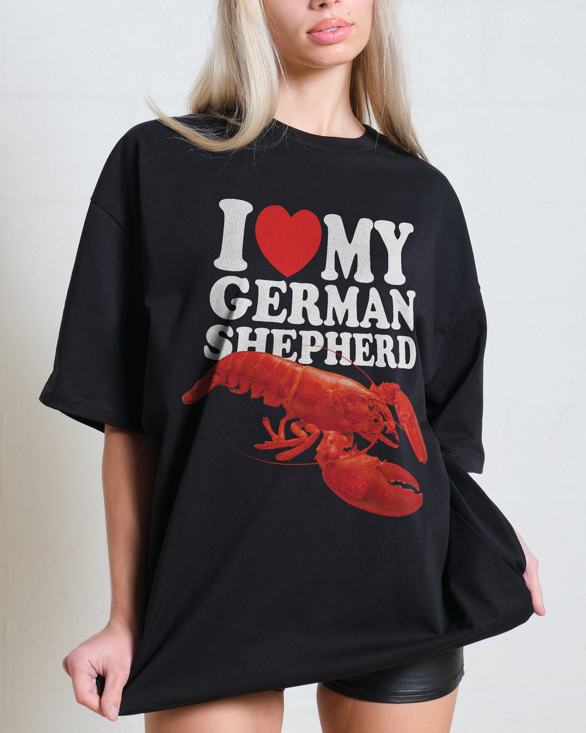 I Love My German Shepherd Oversized Graphic T-Shirt Unisex 100% Combed Cotton