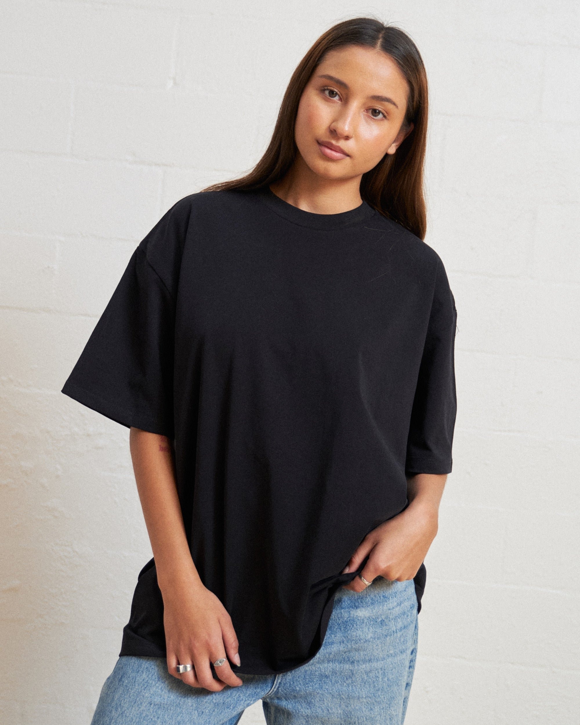 Oversized Tee 5 Pack Black White Unisex 100% Combed Cotton 275 GSM