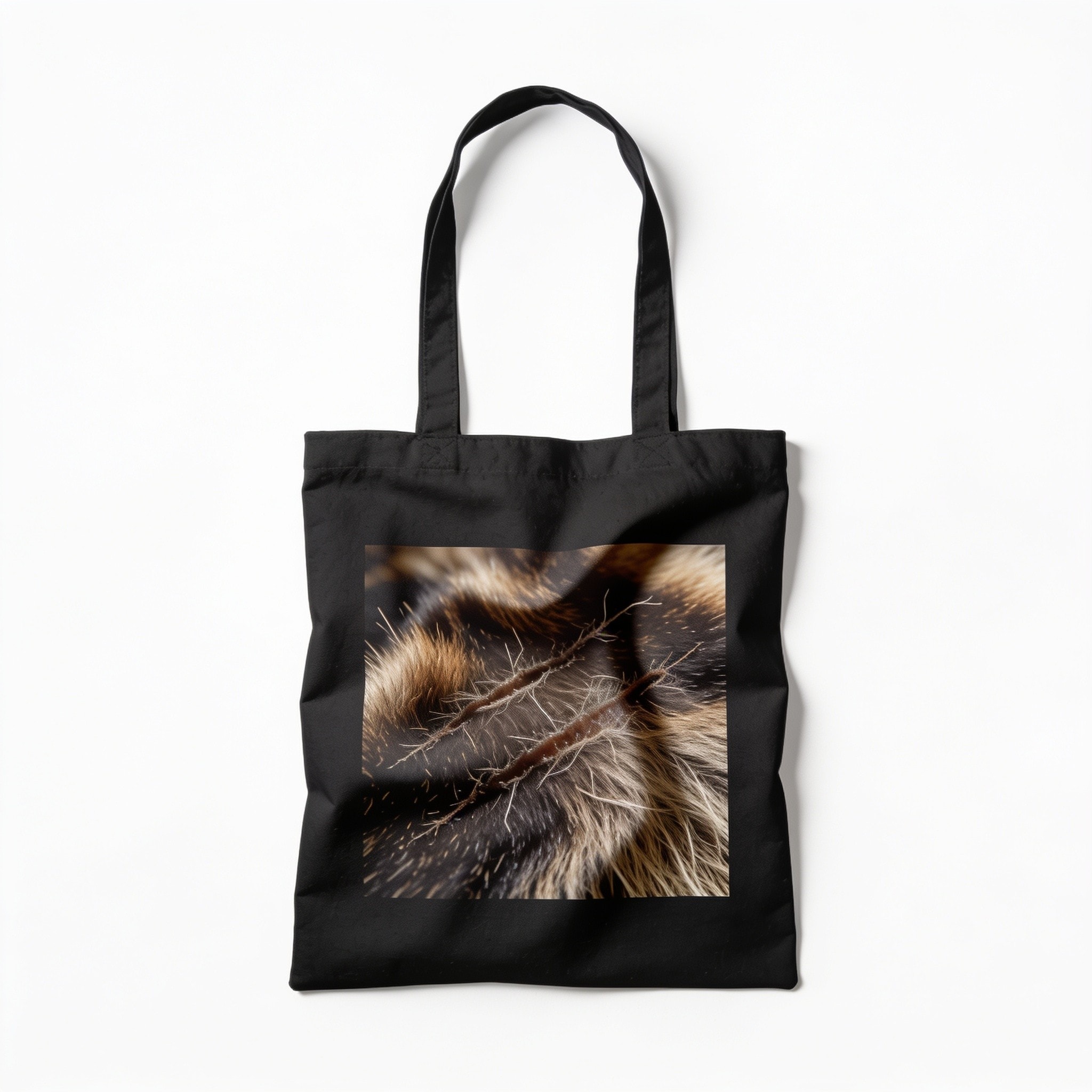 Fur Slobber Scratches Eco-Friendly Cotton Tote Bag - Pet Lover Reusable Shopping Tote