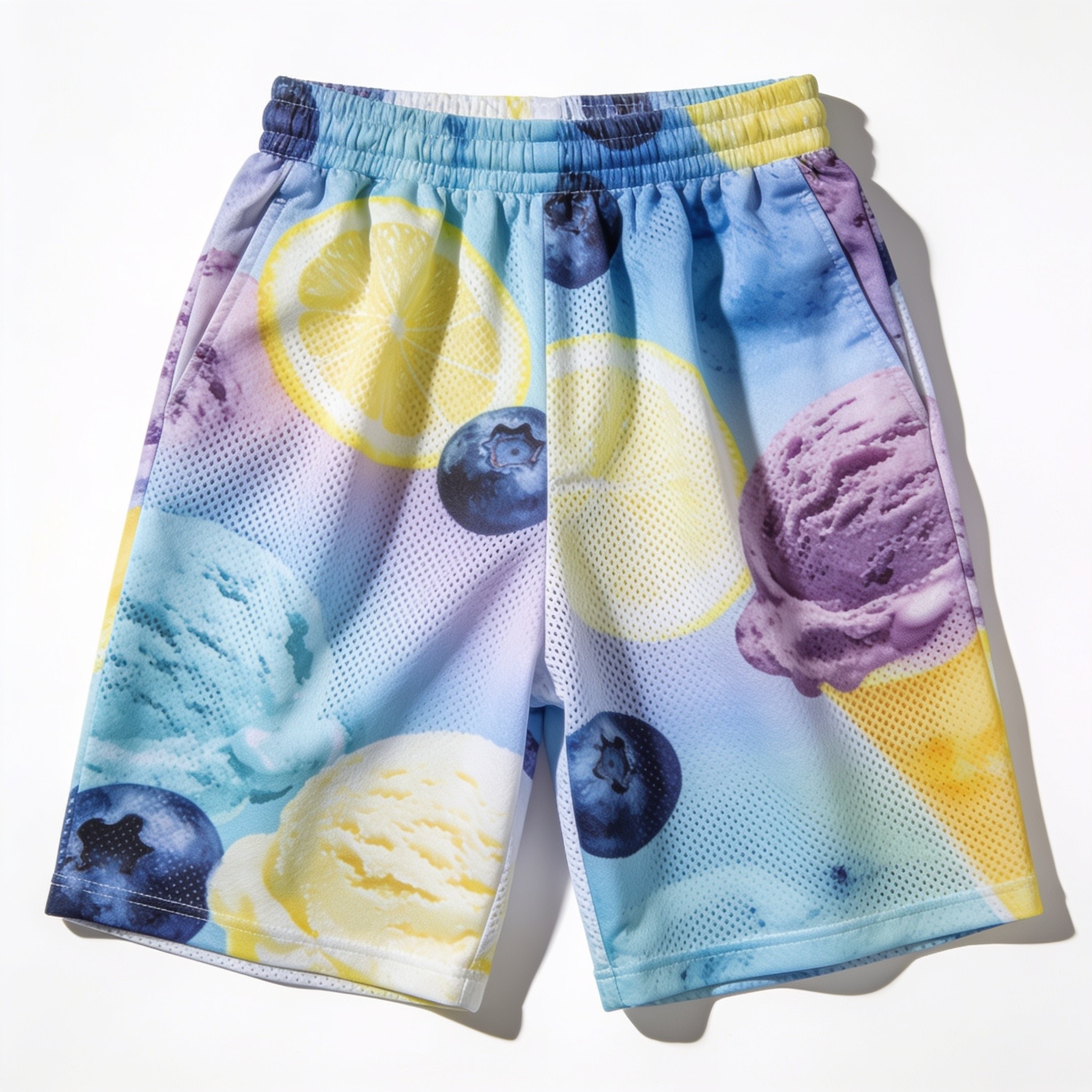 Blueberry Lemonade Mesh Baseball Shorts