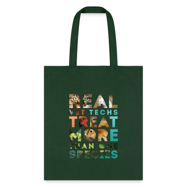 Real Vet Techs Treat More Than One Species Cotton Tote Bag