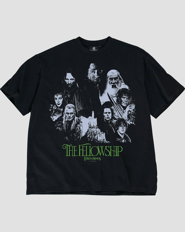Lord of the Rings Fellowship of the Ring Oversized Graphic T-Shirt - Unisex 100% Combed Cotton