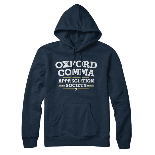 Oxford Comma Appreciation Society Unisex Pullover Hoodie