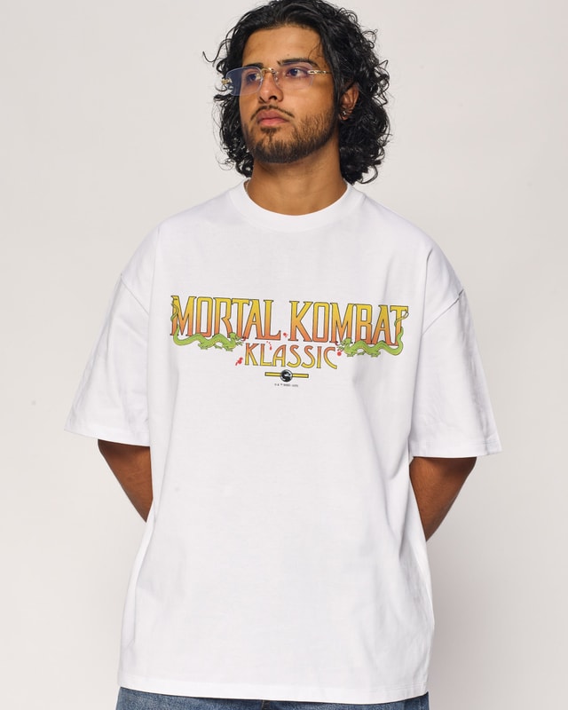 Mortal Kombat Klassic Logo Oversized T-Shirt Unisex 100% Combed Cotton