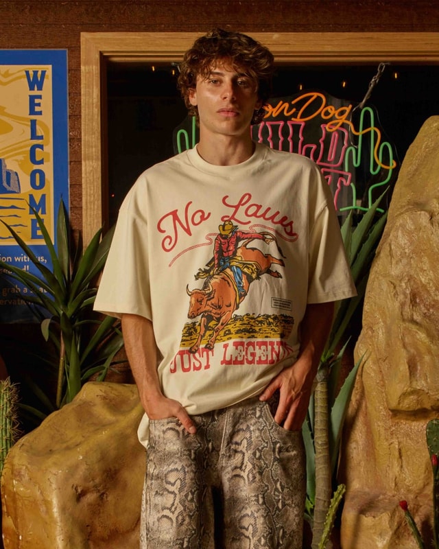 No Laws Oversized Graphic Tee - Unisex 90s Boxy Fit Heavyweight 100% Combed Cotton