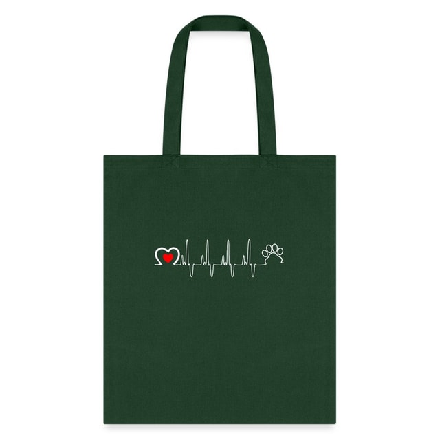 Animal Love Beat Tote Bag - Veterinary Pet Lover Shoulder Bag