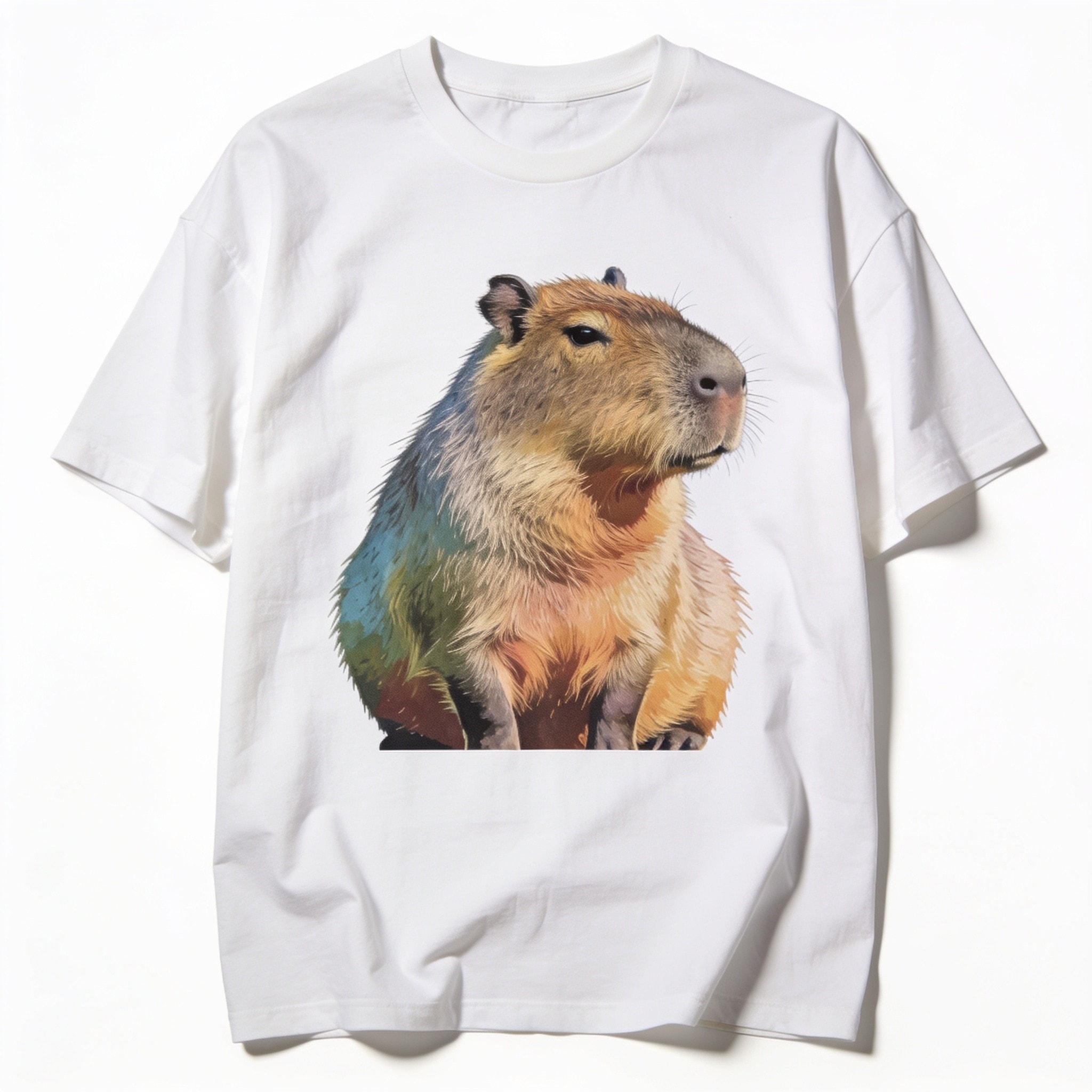 Capybara No Cap Tour Oversized Graphic T-Shirt Unisex 100% Combed Cotton