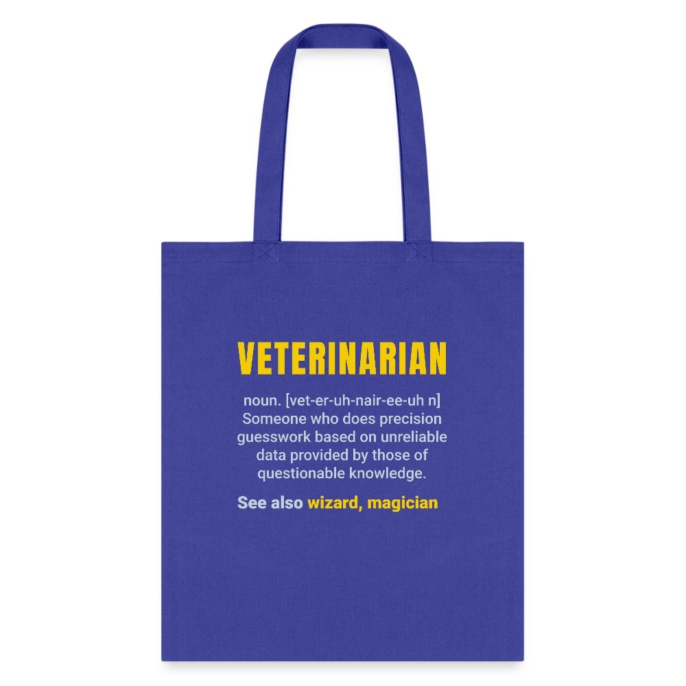 Veterinarian Definition Cotton Tote Bag - Veterinary Medicine Design