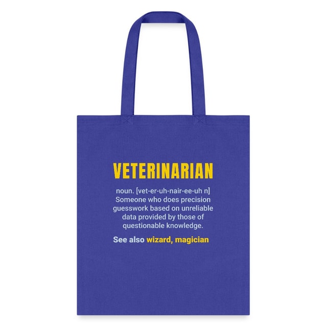 Veterinarian Definition Cotton Tote Bag - Veterinary Medicine Design
