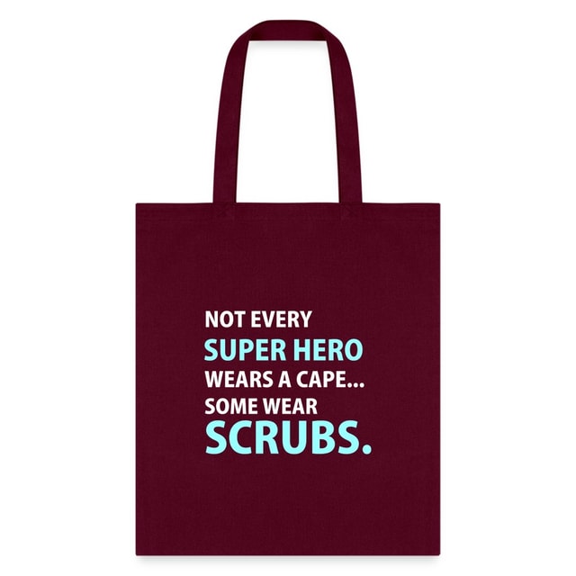 Veterinary Superhero Scrubs Cotton Tote Bag - Vet Tech Gift