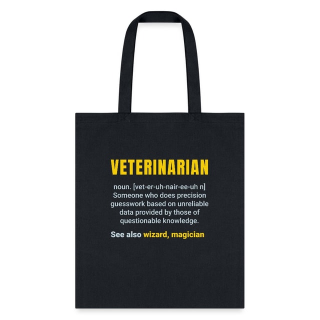 Veterinarian Definition Cotton Tote Bag - Veterinary Medicine Design
