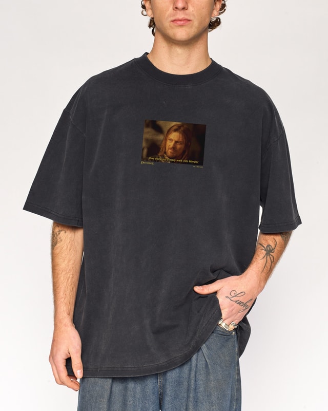 Boromeme Oversized Lord of the Rings Graphic Tee - Unisex 90s Boxy Fit 100% Combed Cotton