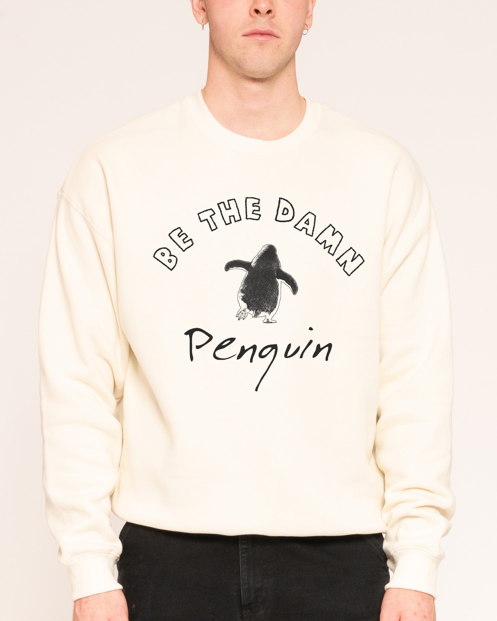 Nihilist Penguin Unisex Sweatshirt - Premium 340gsm Cotton-Polyester Blend