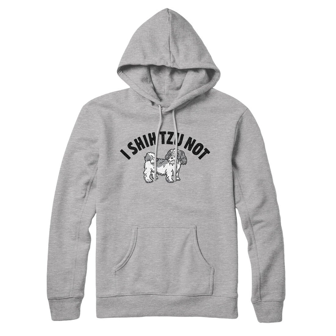 I Shih Tzu Not Unisex Pullover Hoodie - Cotton Polyester Blend, Loose Fit