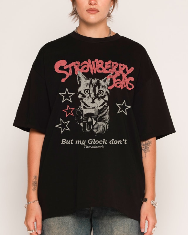 Strawberry Jams Oversized Unisex Tee - Threadheads 90s Graphic T-Shirt