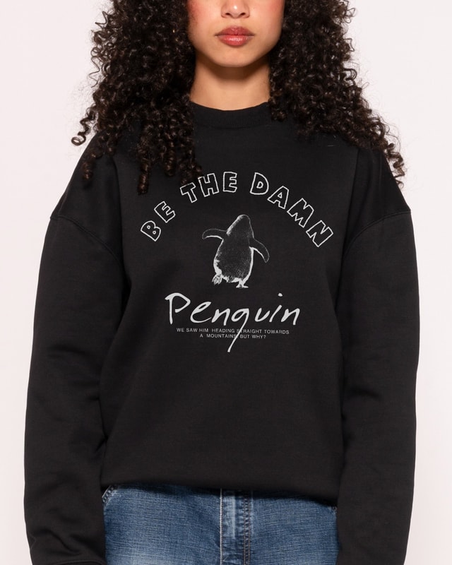 Nihilist Penguin Unisex Sweatshirt - Premium 340gsm Cotton-Polyester Blend