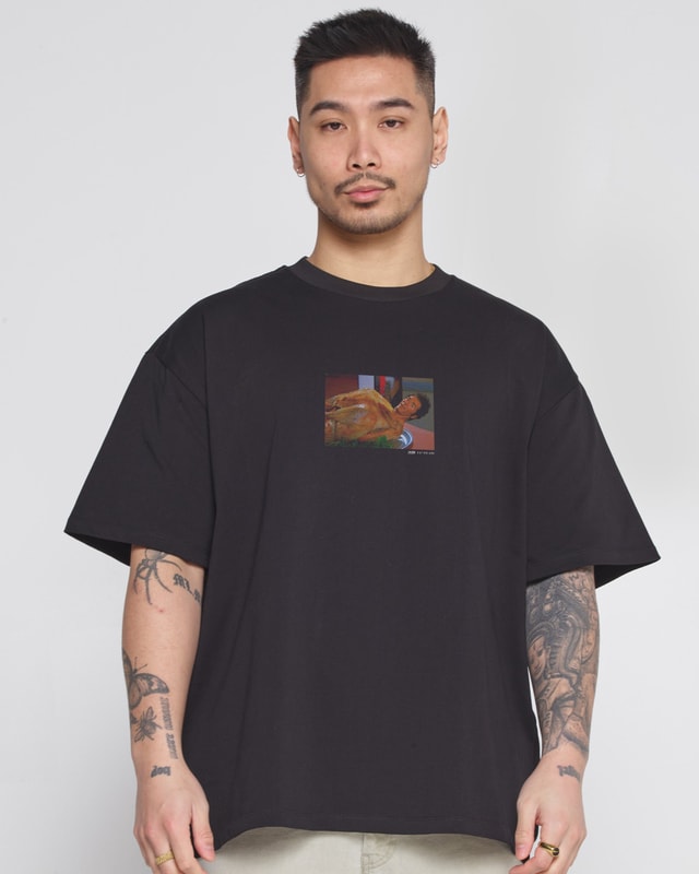 I'm Done Oversized Graphic Tee Seinfeld Collab Unisex 100% Combed Cotton Heavyweight 275gsm