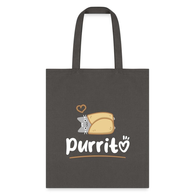 Purritto Cotton Tote Bag - Veterinary Medicine Designs for Vet Techs Students Staff