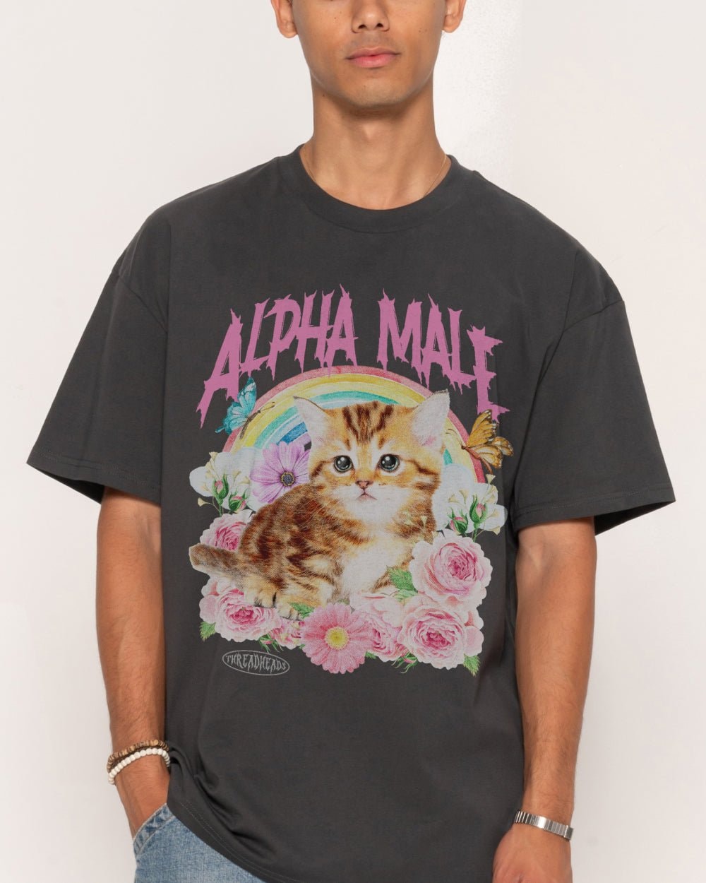 Alpha Male Oversized Graphic Tee Unisex 90s Boxy Fit 100% Combed Cotton