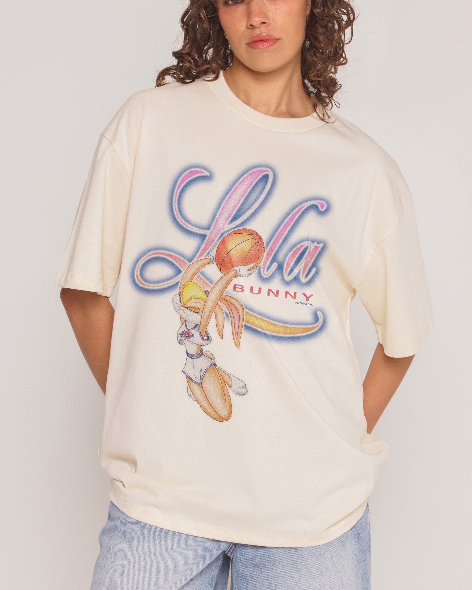 Lola Bunny Doll Oversized Graphic T-Shirt - Looney Tunes Unisex Heavyweight Tee