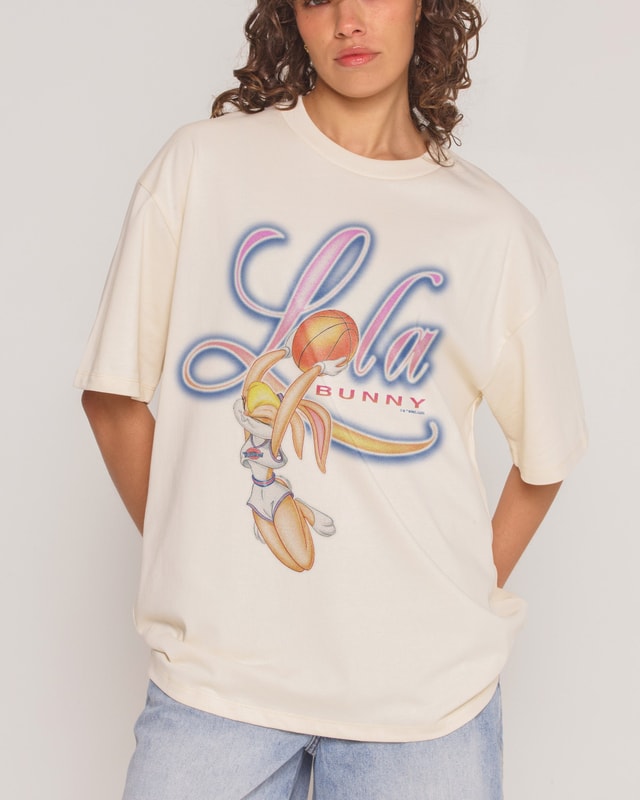 Lola Bunny Doll Oversized Graphic T-Shirt - Looney Tunes Unisex Heavyweight Tee