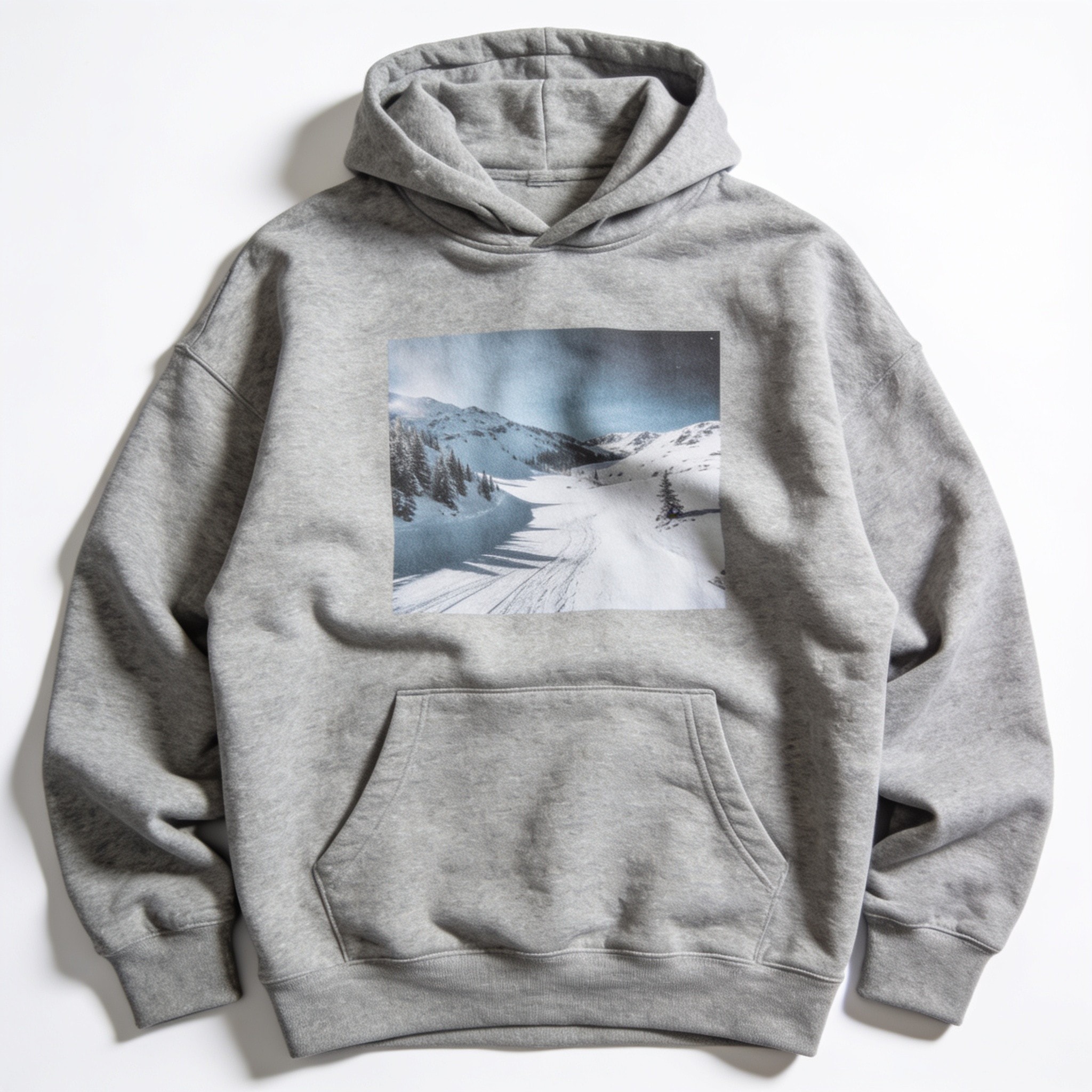 Aprés Ski Unisex Pullover Hoodie - Cotton Polyester Loose Fit with Hood and Kangaroo Pocket