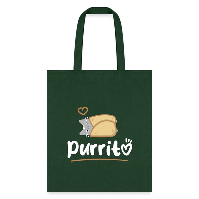 Purritto Cotton Tote Bag - Veterinary Medicine Designs for Vet Techs Students Staff