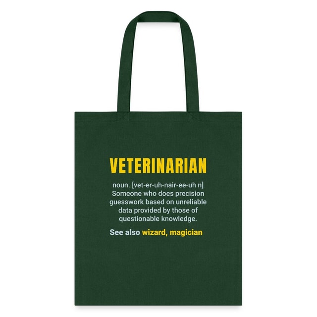 Veterinarian Definition Cotton Tote Bag - Veterinary Medicine Design