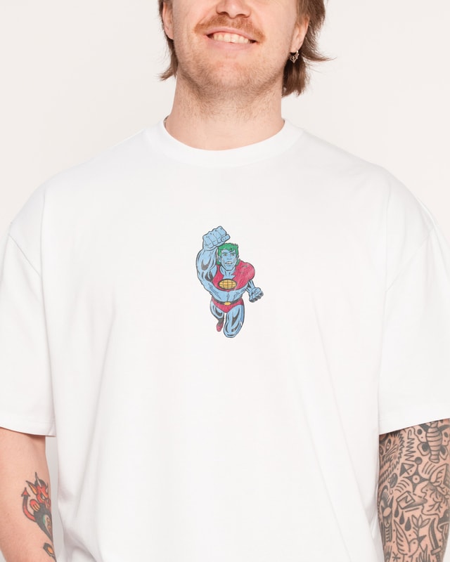 Captain Planet The Power Is Yours Oversized Graphic T-Shirt Unisex 100% Combed Cotton