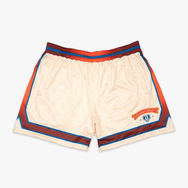 Jackson Olson Showman Mesh Shorts - Vintage Ballpark Print, Polyester
