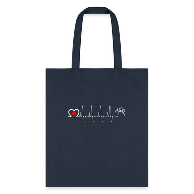 Animal Love Beat Tote Bag - Veterinary Pet Lover Shoulder Bag