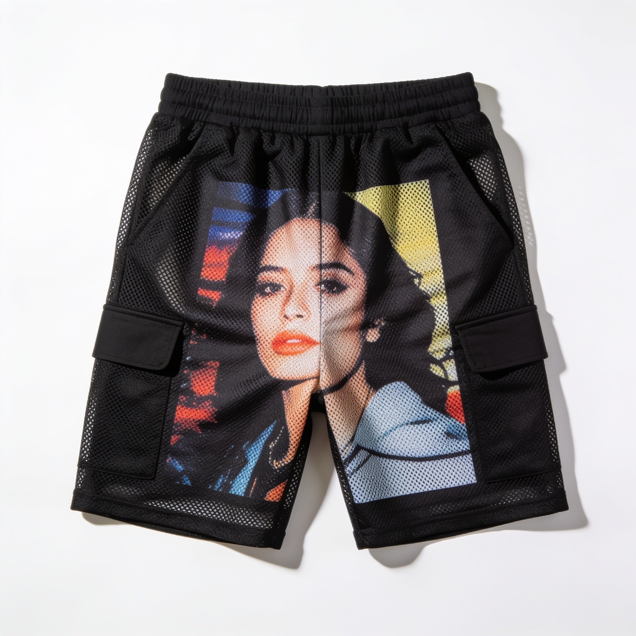 Pencil Shorts - Black Mesh Athletic Shorts with Pockets