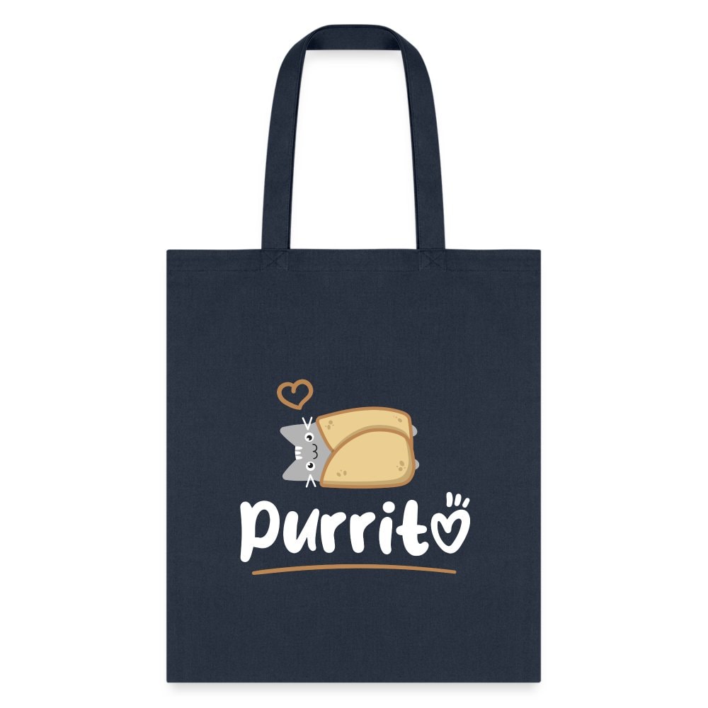 Purritto Cotton Tote Bag - Veterinary Medicine Designs for Vet Techs Students Staff