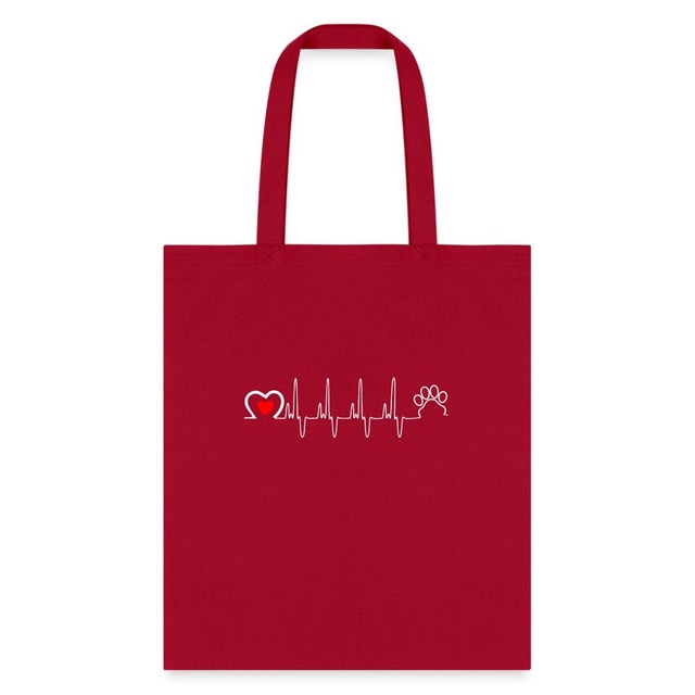 Animal Love Beat Tote Bag - Veterinary Pet Lover Shoulder Bag