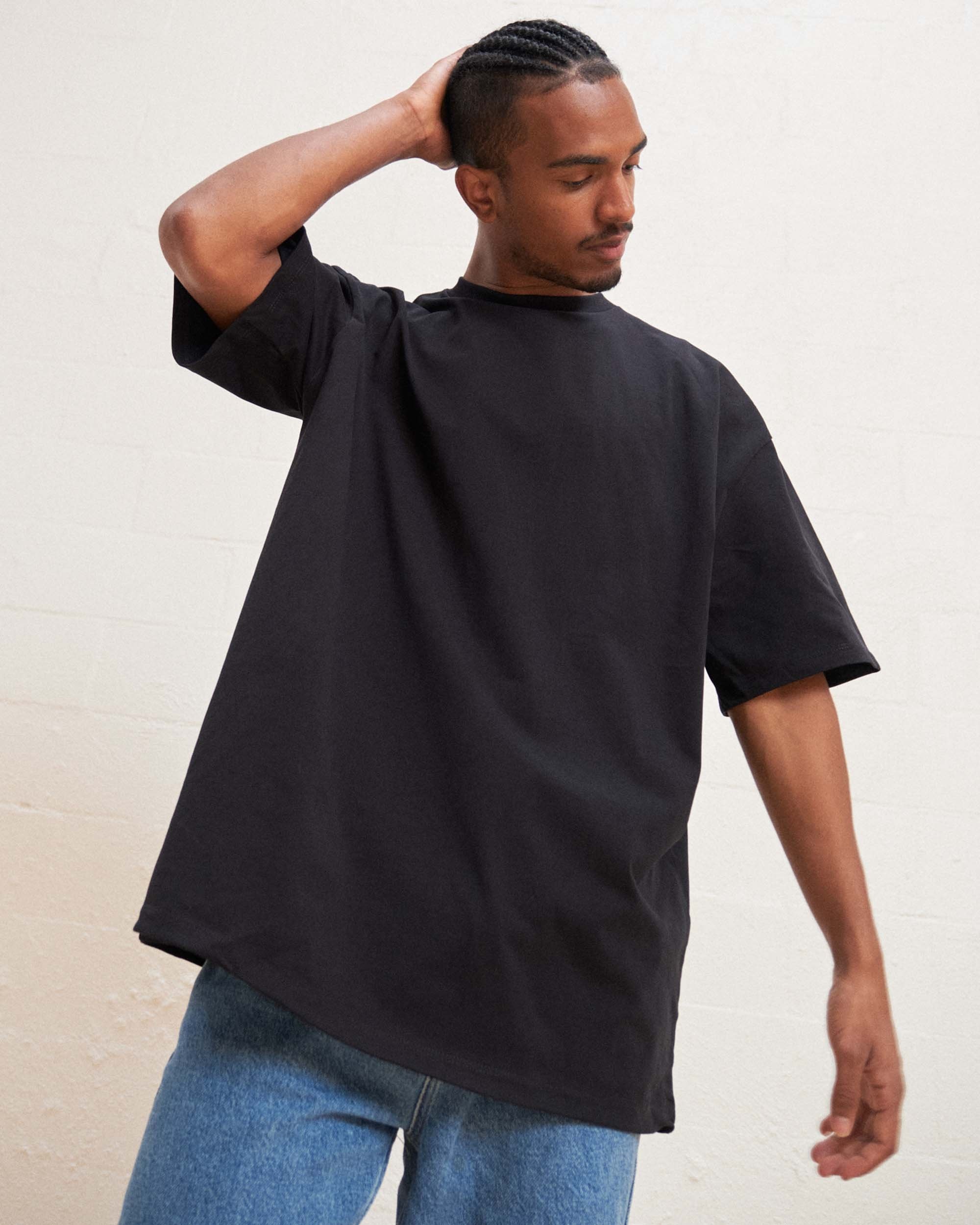 Oversized Tee 5 Pack Black White Unisex 100% Combed Cotton 275 GSM
