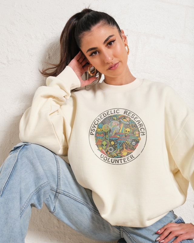 Psychedelic Research Volunteer Unisex Sweatshirt - Steven Rhodes Graphic Print
