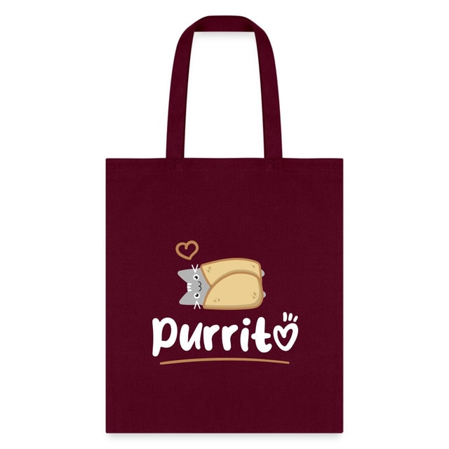 Purritto Cotton Tote Bag - Veterinary Medicine Designs for Vet Techs Students Staff
