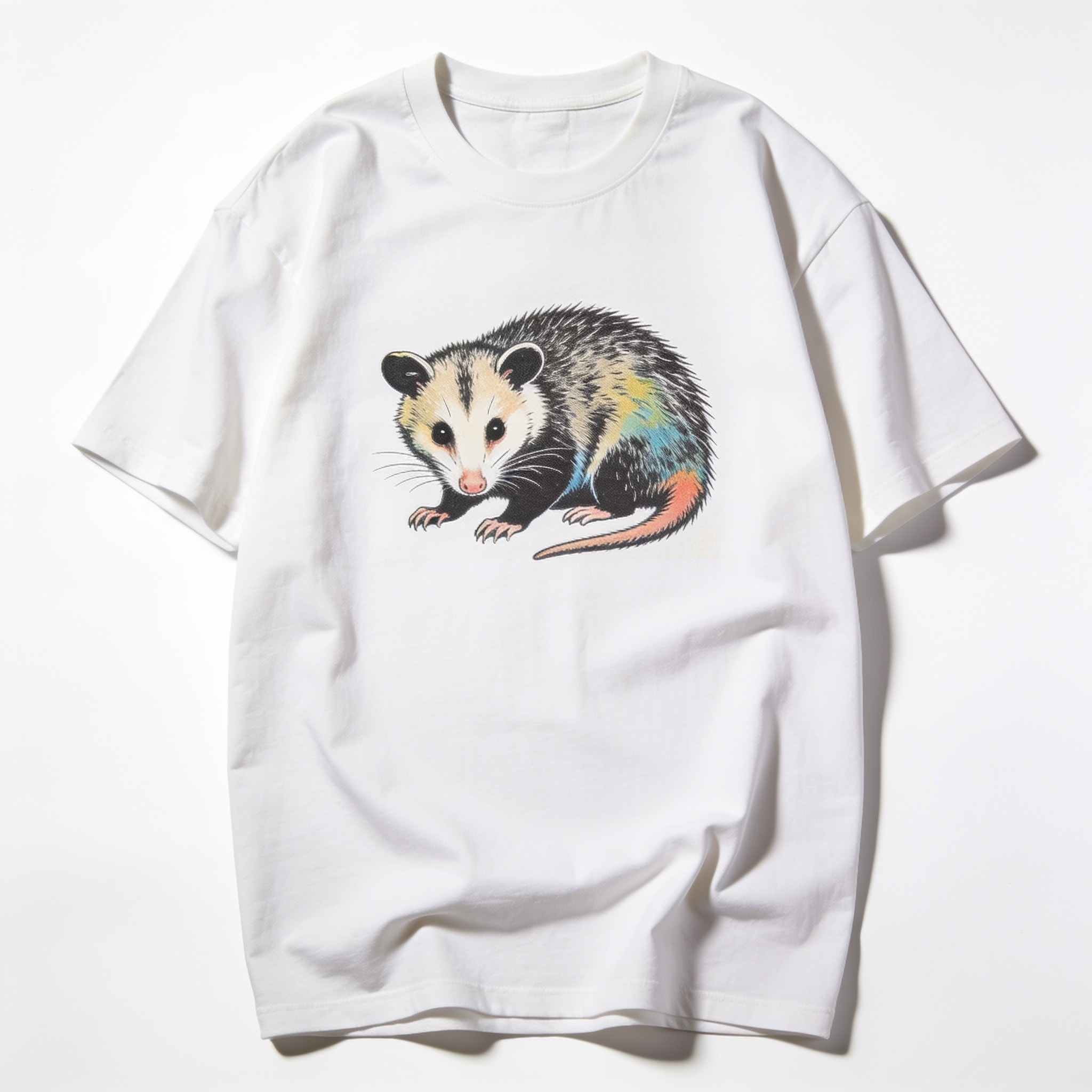 Doing Fine Opossum Oversized Graphic Tee - Unisex 100% Combed Cotton Heavyweight