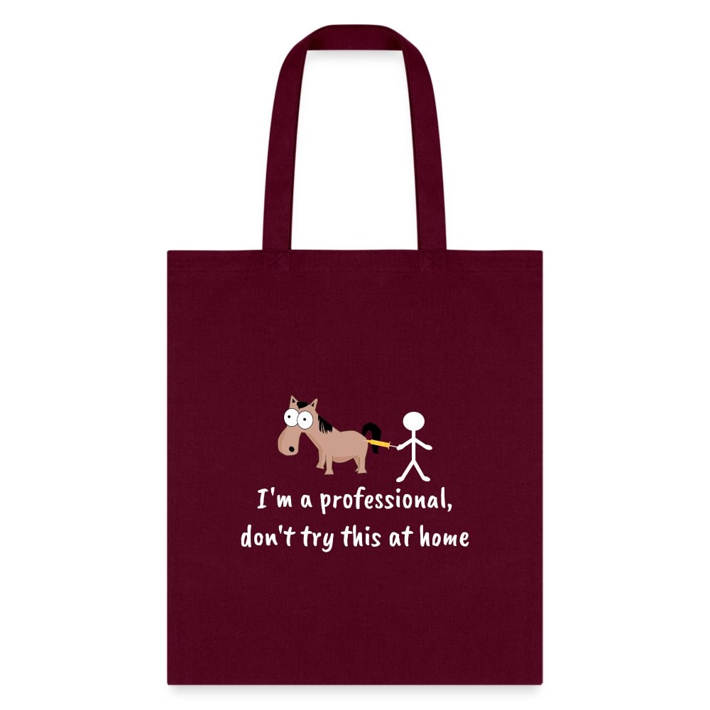 Don't Try This at Home Funny Graphic Tote Bag