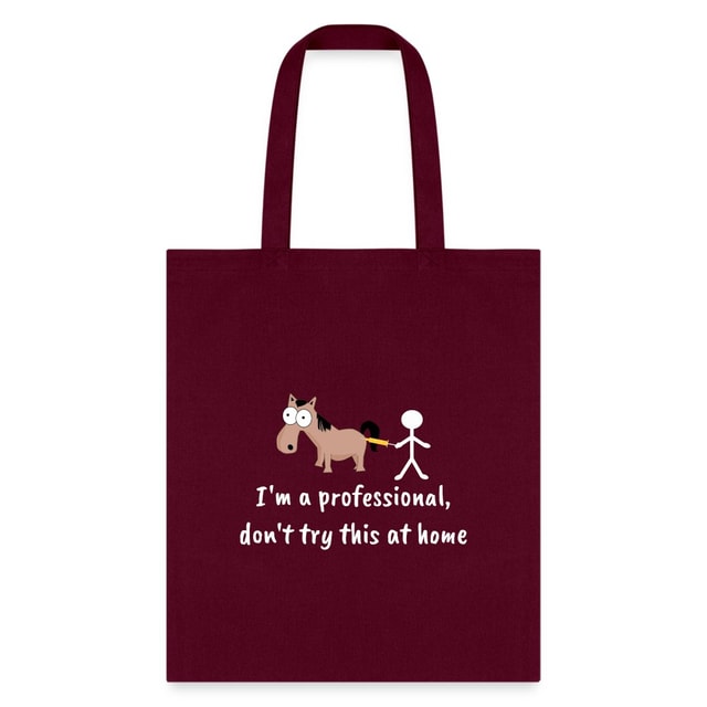 Don't Try This at Home Funny Graphic Tote Bag