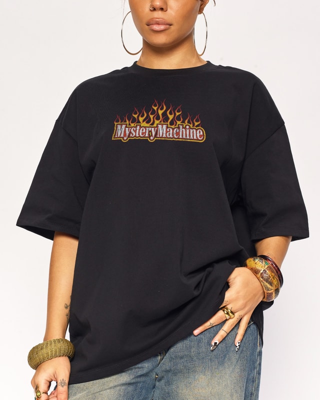 Mystery Machine Oversized Graphic Tee - Scooby-Doo Unisex 100% Combed Cotton