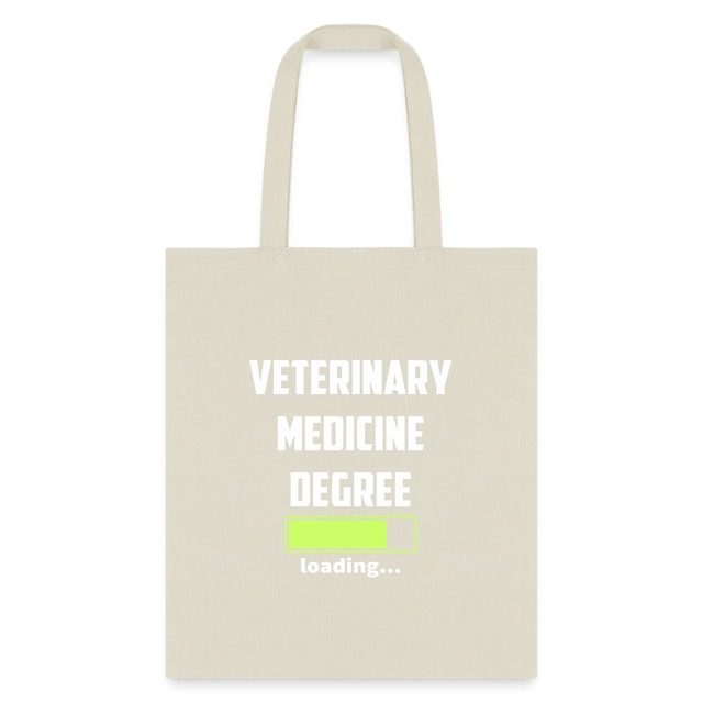 Veterinary Medicine Degree Loading Cotton Tote Bag